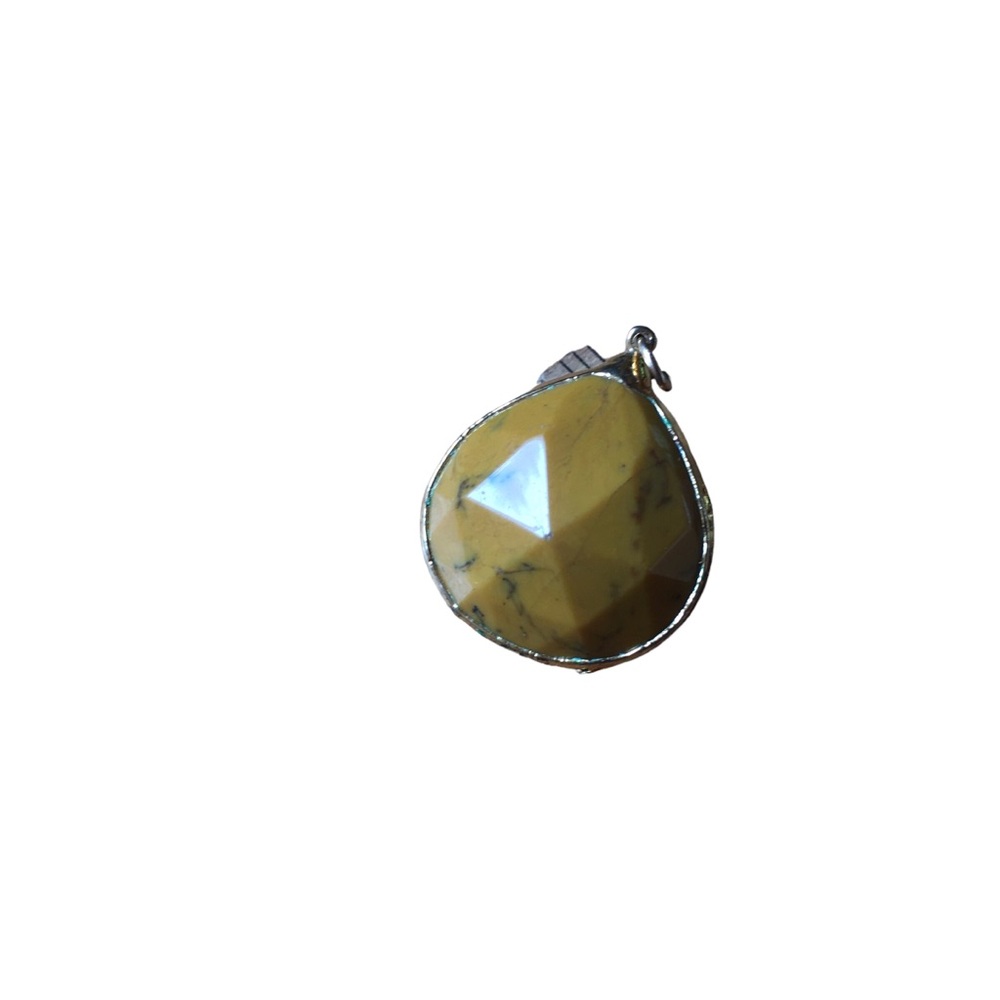 Yellow Dendritic Opal Pendant - Picture 6 of 11